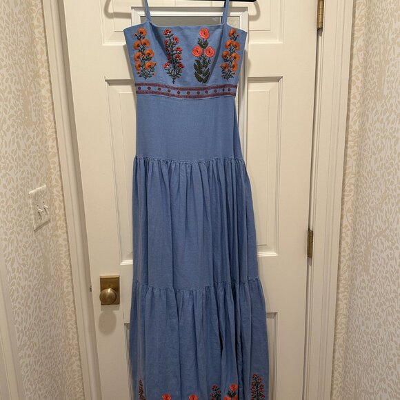 Agua by Agua Bendita Lima Dahlia Linen Maxi Dress - Picture 3 of 5